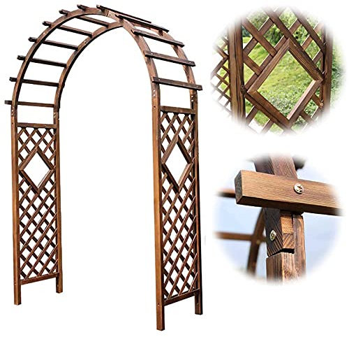 HYUFEIAO Arches de Jardin en Bois, Arche à rosiers en Bois, pergola en Treillis pour Plantes grimpantes, Arche d'escalade en Treillis résistant aux intempéries, tonnelle de Jardin, décorati