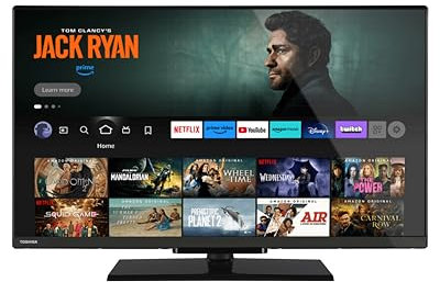 Toshiba Smart Fire TV 32 HD Ready 32WF3F63DAR, TV 32 pulgadas con Alexa integrada, televisión LED compatible con Alexa, DVB-T2, tecnología LED, HDR, HDMI 2.1, Dolby Audio