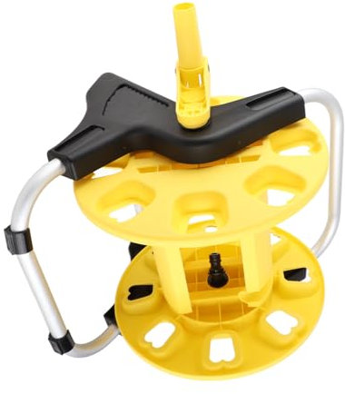 Phefop Praktischer Gartenschlauchwagen – Fasst 30 M Wasserleitung – aus Robustem, Rostbeständigem Aluminium – für Terrassen, Rasenflächen, Gärten und