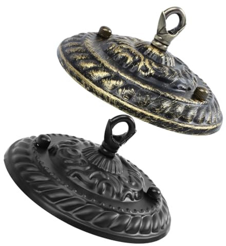 jojofuny 2sätze Kronleuchterabdeckplatte Mit Haken Aus Metall Vintage-stil Deckenleuchtenbaldachin Pendelleuchtenbaldachin Passend Für Kronleuchter Pendelleuchten Und Deckenleuchten