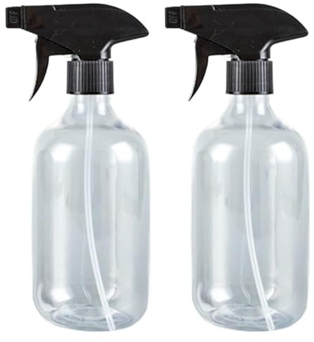 Gudalea 2 Pcs Water Spray Bottle, 500 ML Plastic Water Spray Bottles, Plant Spray Bottle, for Cleaning, Plants, Hairdressing, Gardening (White)