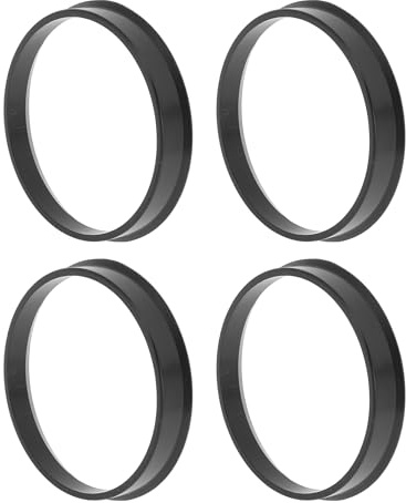 A ABSOPRO Bagues De Centrage De Moyeu De Roue Noir 4Pcs Anti-Vibrations | Pour Voiture, OD 60.1mm, ID 56.6mm, Ep 10mm, Amortit Vibrations, Réduit Bruit, Installation Simple, Résistant Chaleur, Noir