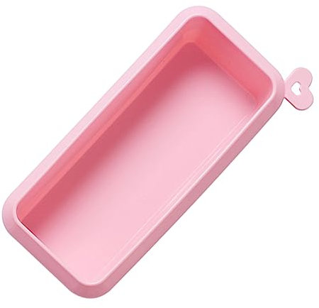 OHPHCALL Molde de Silicona Rectangular para Pan y Bizcochos Rosa