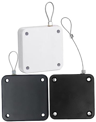 HOMSFOU 3pezzi Chiudiporta Scorrevole Automatico Per Porte Domestiche Chiudiporta Senza Perforazione Fune in Acciaio Compatibile Porte in Vetro e Alluminio