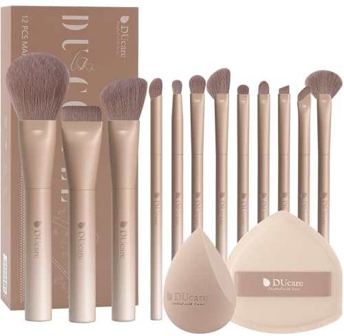 DUcare Make Up Pinsel Set - Makeup Foundation Pinsel Lidschatten Pinselset Kosmetikpinsel Make-up-Set kann als Geburtstagsgeschenk, Valentinstagsgeschenk und Muttertagsgeschenk (14pcs)