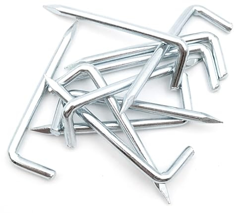 Design61 10x Gerade Stifthaken Konsolhaken Stahlhaken Hakennägel 20 x 2,5 mm Wandhaken für Wand & Decke Haken zur Befestigung von Bilder Gemälden oder Uhren