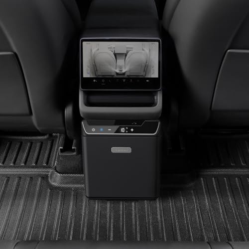 Tesstudio Tesla Model Y Juniper Rear Center Console Refrigerator 3.6L Portable Cooler & Warmer, Tesla accessories for Camping, Outdoor Driving, Travel