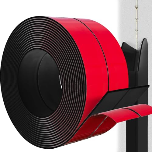 Rusoz Kantenschutz Selbstklebend für Wände und Türen, Winkelprofil Schwarz 4cm x 6m Eckleiste mit hoher Haftung Einfach Schneidbar für Türen, Fenster, Wände, Küche, Fliesen