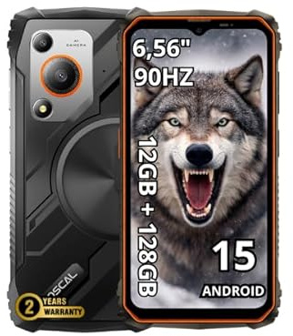 OSCAL MARINE 1 Smartphone Rugged 5G, 12GB RAM + 128GB (fino a 2TB), Batteria 10600 mAh, Display 6,6″ FHD+ IPS, Fotocamera 16MP, Dual SIM/NFC/GPS/IP68/IP69K & MIL-STD-810H, Garanzia di 2 anni, Arancio
