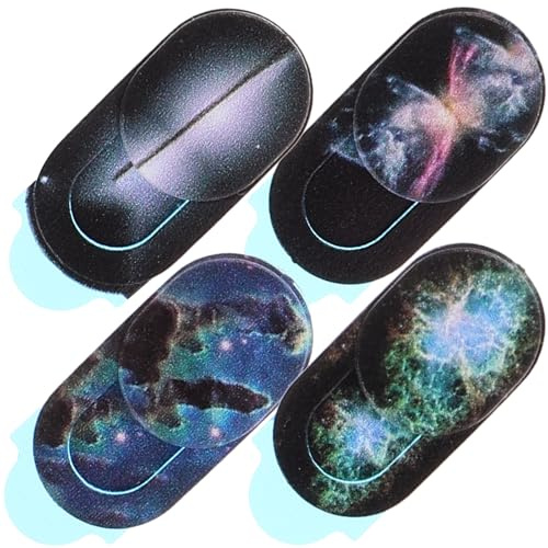 MERRYHAPY Cubierta de Privacidad para Cámara de Portátil y Tablet, Funda Deslizante Multifuncional, Protector de Webcam, 4 Piezas Diseño Galaxia para Usuarios Digitales, Color Variado