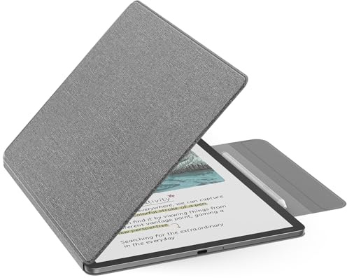 MoKo Magnetische Hülle für neuen 11 Kindle Scribe 2025(3. Gen), Grau | für Kindle Scribe Colorsoft 2025(1. Gen) - Slim Folio Premium PU Leder Cover mit Stiftverschluss & Auto Sleep Wake