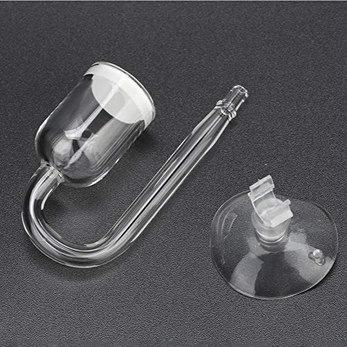 RASTKY Difusor de CO2 para Acuario, Atomizador de CO2 para Pecera de Cristal con Ventosa, Superficie Lisa para una Hermosa Decoración de Pecera, 39g