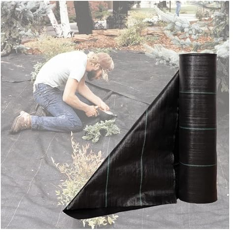 DUBTEDHOU Tela para el Control de Malas Hierbas, Tela Negra for Control de malezas, 1 m de Ancho, Varios tamaños(1mx160m/3.3ftx525ft)