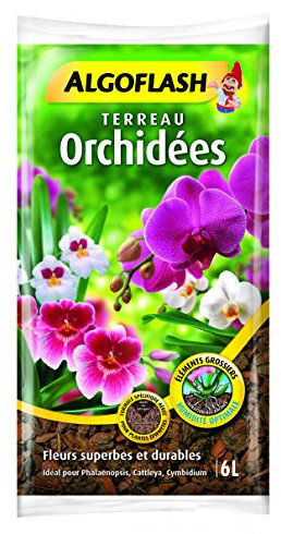 ALGOFLASH Terreau Orchidées, humidité optimale, 6 L, ATORCH6