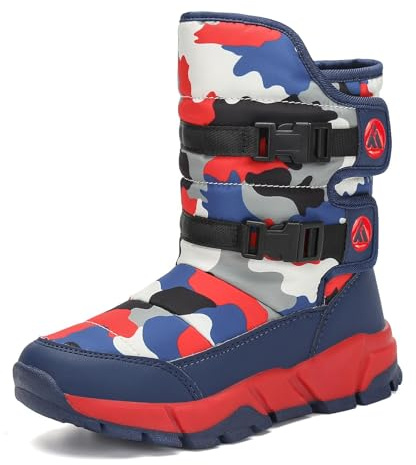 Mishansha Botas de Nieve Niña Niño Zapatos Calientes Azul Rojo 38EU
