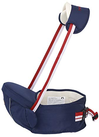 Baby Multifunktion Hüfttrage Hüftsitz mit Träger Hipseat Tragehilfe Kleinkind Taille Hocker Leicht Babytrage Bauchtragen Dunkelblau Einheitsgröße