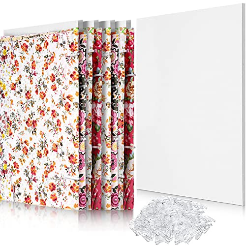 Lot de 15 planches de bande dessinée de 19,1 x 26,7 cm et pinces crocodiles en plastique transparent en forme de U pour plier et ranger le tissu