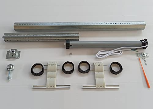 Kit Motore Tapparelle 100 kg 50 Nm Varie Misure Anti-Sollevamento di Sicurezza RULLO REGOLABILE Completo di Accessori (da 160 cm a 195 cm)