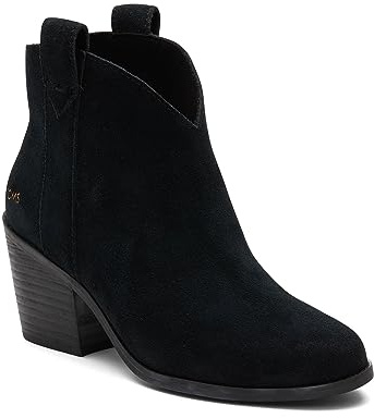 TOMS Women's Constance Fashion Boot, Black/Black Suede, 6
