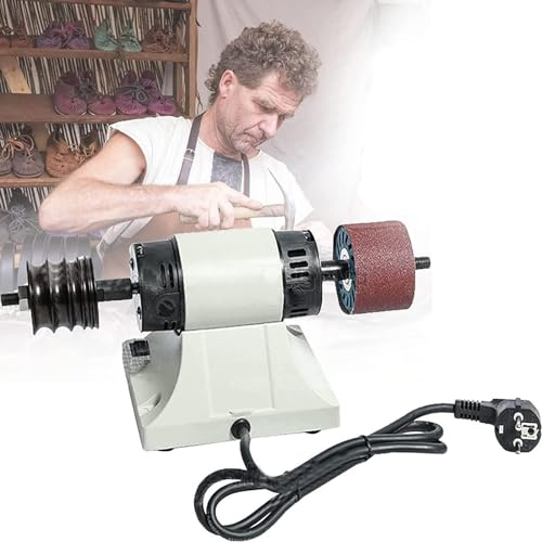 ExoticaBlend Lucidatrice da Banco Lucidatrice Tornio Levigatrice Smerigliatrice Motore Lucidante 0-8000 Giri/min per Tutta la Pelle Conciata al Vegetale