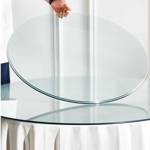SYUFRE Tapa De Cristal para Mesa Redonda Tablero De Vidrio Redondas Vidrio Templado Transparente para Mesa De Comedor Diámetro 35cm ~ 100cm para Mesa De Comedor Cocina Jardín (Size : Ø 98cm(39Inch))