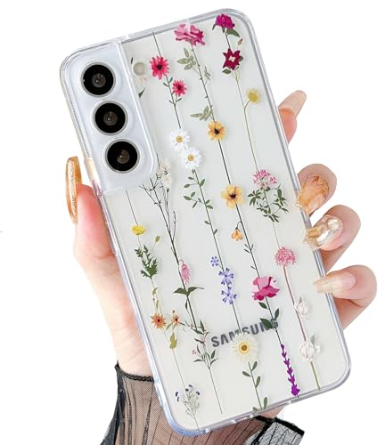 ZTOFERA Compatible with Samsung Galaxy S21 5G (6.2) Case for Girls Women, Flexible Soft Silicone Protective Phone Case with Cute Climbing Flower Floral Pattern Shockproof Bumper Cover, Clear