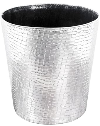 keivmlvt Leather Paper Bin - Bedroom & Office Handcrafted polyurethane (PU) leather Waste Paper Basket Small for Bedroom Stylish and Functional