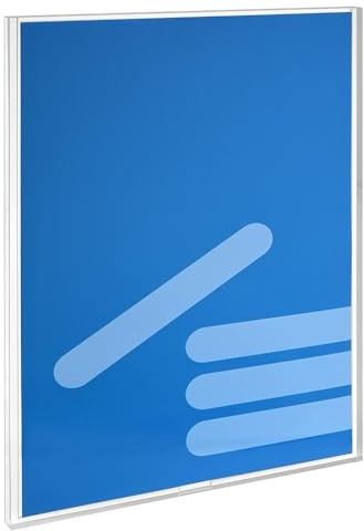 Zeigis DIN A4 Premium Schildhalter Acrylglas Hoch/Quer mit Klebepads | Hochwertige Optik, incl. Klebepads, UV stabiles Acrylglas, Einschubhalter, Glasklar, Glänzende Kanten, Huch und Quer