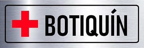 First aid kit, aluminium effect informational sign SP046-1mm flexible Plastic sign (300mm x 100mm)