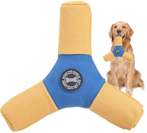 GZBMEZS Juguete de disco volador para perros, juguete masticable triangular para perros, platillo volador triangular portátil para perros, platillo triangular interactivo para mascotas, juguete