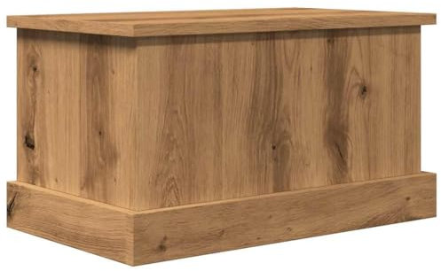 Willood Truhe Aufbewahrungsbox mit Deckel, Auflagenbox Kiste mit Stauraum, Kissenbox Werkzeugkasten Spielzeugtruhe Artisan-Eiche 30x50x28 cm Holzwerkstoff