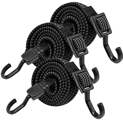 BCOATH 3stücke Teiliges Verstellbarer Bungee-seile Mit Haken Langlebige Flache Spanngurte Für Outdoor-aktivitäten Sichern Von Gepäck Und Großen