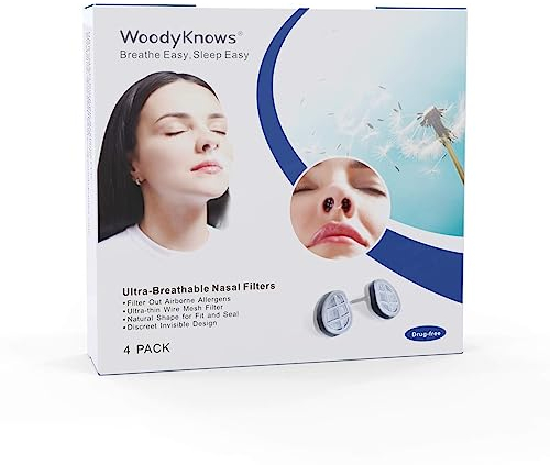 WoodyKnows Ultra-Atmungsaktive Nasenfilter (Schmal, Kombiniertes Testpaket, 4 Stück)