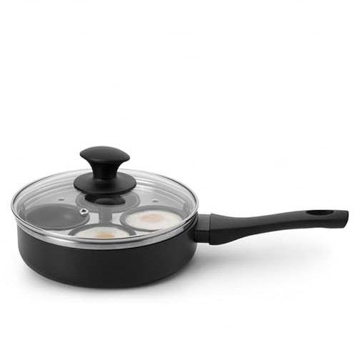 lakeland Induction-Safe 20cm Egg Poaching Frying Pan – Removable Non-Stick Cups for Omelettes