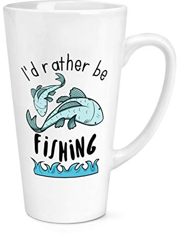 I'd Rather Be Fishing 17oz Large Latte Mug Cup