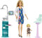 Barbie FXP16 - Zahnärztin-Puppe, Blonde, Spielset, kleine Patientenpuppe, Spülbecken, Behandlungsstuhl und vielem mehr, zum Beruf passendes Spielzeug für Kinder im Alter von 3–7 Jahren