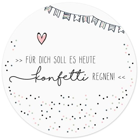 younikat Mauspad Konfetti Motiv und Spruch I Ø 22 cm rund I Mousepad in Standard-Größe rutschfest I für Mädchen Teenager Frauen I dv382