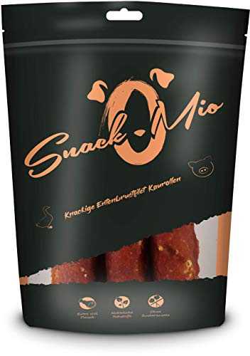 SNACKOMIO - Friandise Premium pour chiens - Rouleau à mâcher croquant au magret de canard, sans céréales, 1 paquet (1 x 150g)