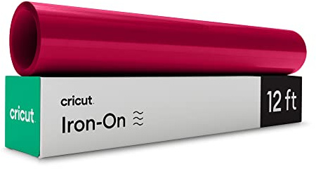 Cricut Iron On Folie Plotterfolie Textil | Rot | 3.6m (12ft) | Wärmeübertragungs-Vinylrolle (HTV) | Mit allen Cricut Maschinen kompatibel