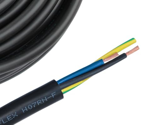 H07RN-F 3x2,5mm² Gummikabel Meterware 10-100 Meter, Länge:15 Meter
