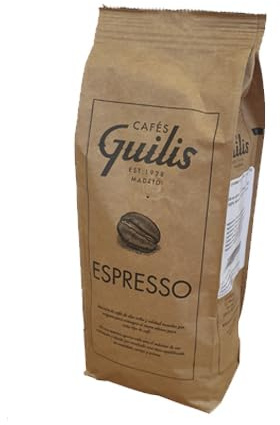 Cafés Guilis Café en Grano Grano de Oro Wet Polish 1 kg, 100% Robusta