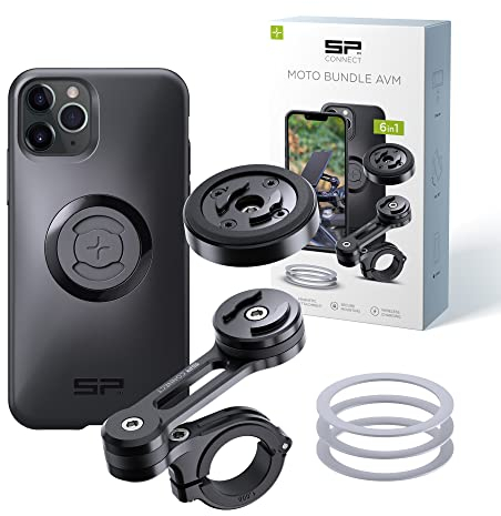 SP CONNECT Moto Bundle mit Anti Vibration Module | SPC+ | kompatibel mit iPhone 11 Pro/XS/X | Handyhalter für Motorrad Bike Moped Roller | Gadget Halterung für Navi