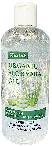 Raslok 99% Pure Natural Aloe Gel | For Moisturizing Face Skin & Hair Care,Durable Moisturizing Hydrating Soothing | Non-Sticky (10.50 oz)
