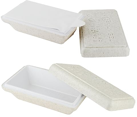 Lot de 20 bacs avec couvercle 350 CC pour crème glacée grise et réutilisable pour emporter crème glacée, crème glacée, crème glacée, semi-froide et aliments (1000 CC)