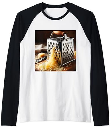 Fun Cheese Lover Cheese Grater Raglan Baseball Tee