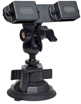 HYSHIKRA Radio-Halterung, Walkie-Talkie-Auto-Halterung, kompatibel mit Baofeng Quansheng Midland Radny 3 SEPURA Handfunkgerät und Mikrofon mit Clip, Car Holder 2R
