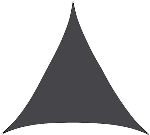 Vela Ombreggiante Triangolare, Vela Ombreggiante Impermeabile per Terrazza, Resistente Ai Raggi UV, Vela Ombreggiante da Giardino per Esterni con Corda,6x6x6m-黑色