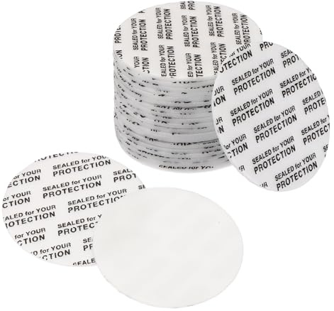 PATIKIL 38mm/1.5inch Pressure Sensitive Seal, 500 Pack Adhesive PS Foam Lid Cap Liners Resistant Tamper for Plastic Glass Jar Bottle Cap Seals