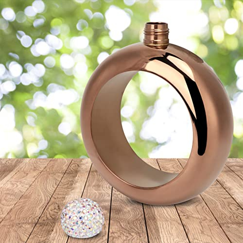YDuupxe Frasco de Brazalete con Pulsera, Petaca con Alcohol Fácil de Limpiar, de Cumpleaños Súper Sellable, Viaje a Pub para Fiesta (Bronce 1)