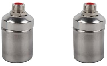 2 Stück 1/2 Zoll Schwimmventil, Wasser Schwimmerventil Edelstahl, Automatisches Wasserregelventil, Automatische Abschaltung, Mini-Schwimmerventil für Wassertank, Waschbecken, Turm